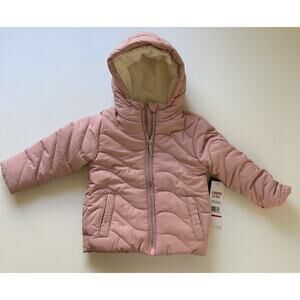 LIMITED TOO Toddler Girl Sherpa Lined Hooded Coat Blush Pink Size 2T NWT